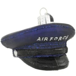 Air Force Cap Glass Ornament