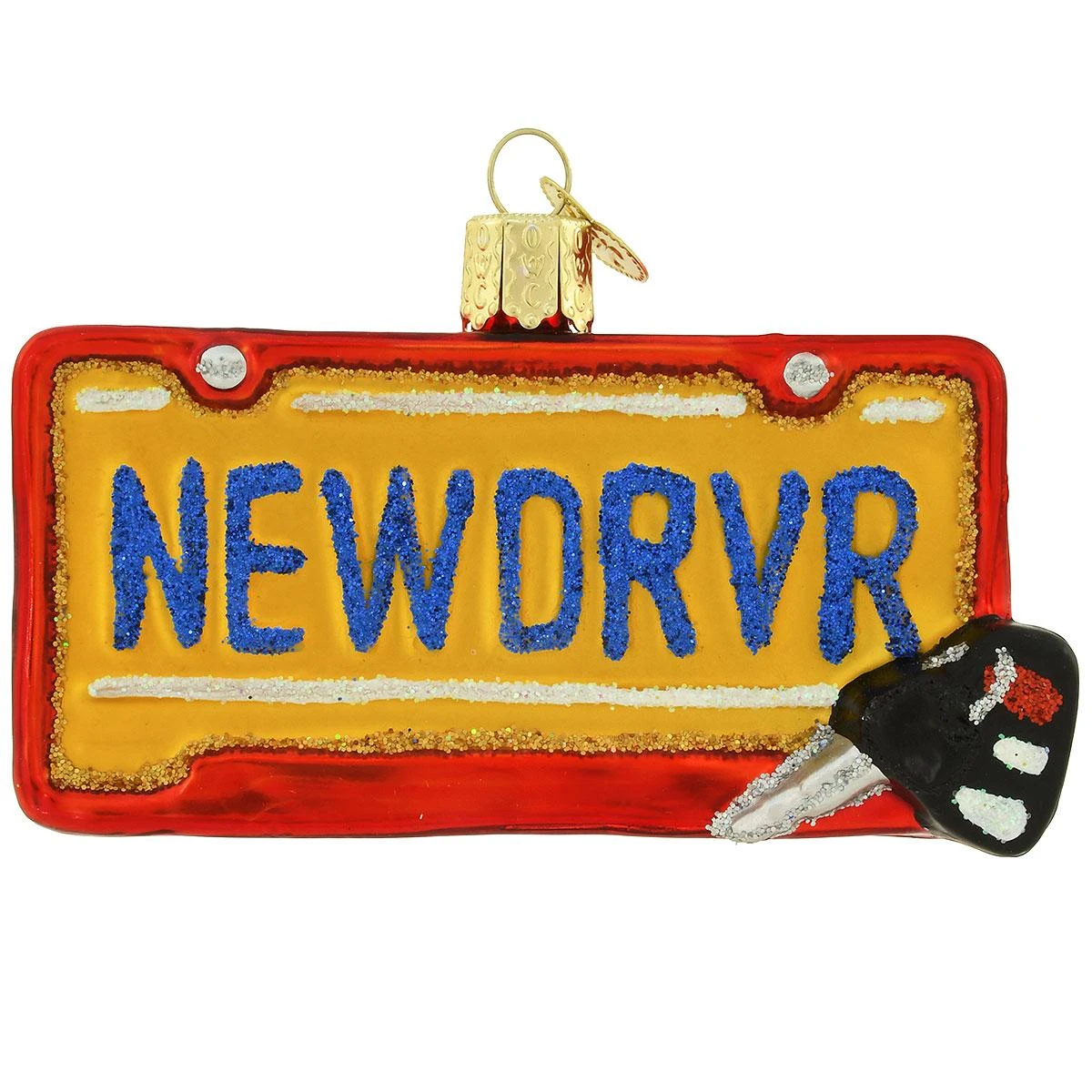 New Driver License Plate Glass Ornament 3 New Driver License Plate Glass Ornament