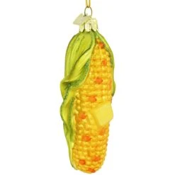 Corn On The Cob 4.5 Inch Glass Ornament