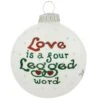 Love Is A Four Legged Word Heart Gifts Glass Ornament -Holiday Decoration Store 1211111 web 1.default