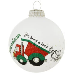 Grandson You Bring A Load Of Love Heart Gifts Ornament