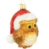 Santa Owl Glass Ornament -Holiday Decoration Store 1211234 web 1.default