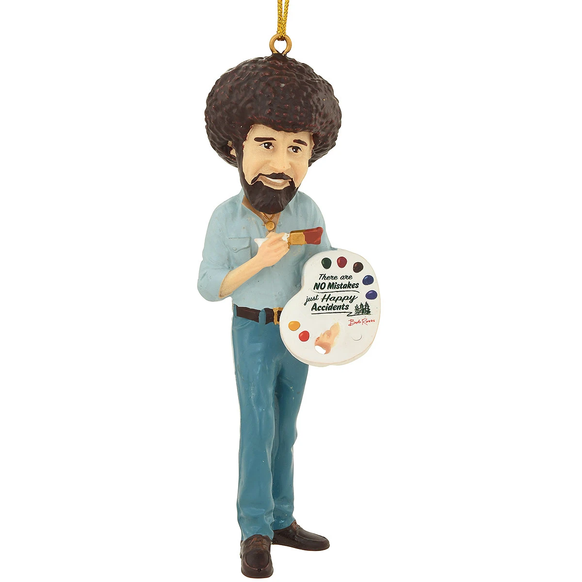 Bob Ross With Artist Palette Resin Ornament 3 Bob Ross With Artist Palette Resin Ornament