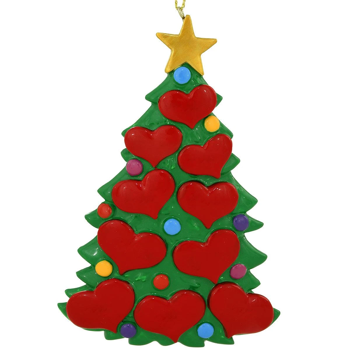 Personalized Christmas Tree Of Hearts Ornament 5 Personalized Christmas Tree Of Hearts Ornament - Image 3