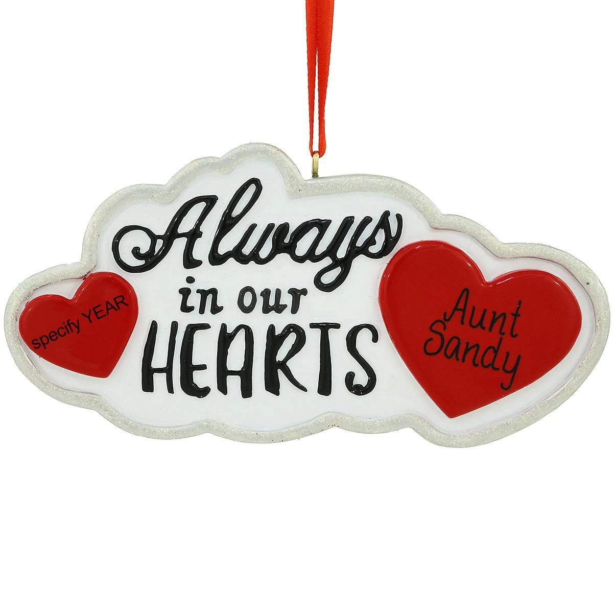 Personalized Always In Our Hearts Resin Ornament 3 Personalized Always In Our Hearts Resin Ornament