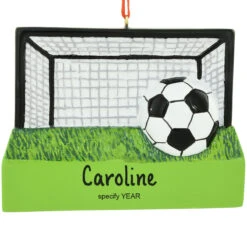 Personalized Soccer Goal Resin Ornament