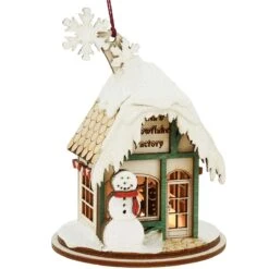 Santa's Snowflake Factory Ginger Cottage Ornament