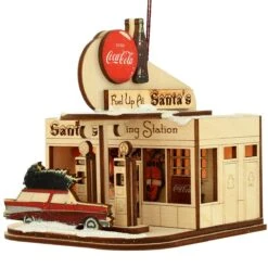 Gas Station Coca Cola Ginger Cottage Ornament