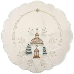 Silent Night Chapel 11 Inch Round Table Doily