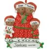 Personalized African American Pajama Family Of 4 Resin Ornament -Holiday Decoration Store 1212420 web 1.default