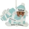Personalized African American Baby Boy In Blue Gift Box Ornament -Holiday Decoration Store 1212424 web 1.default
