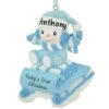 Personalized Snow Baby On Blue Sled Ornament -Holiday Decoration Store 1212431 web 1.default