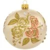 Roses On White 4 Inch Glass Ornament 1 Roses On White 4 Inch Glass Ornament -Holiday Decoration Store 1212509 web 1.default