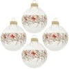 Set Of 4 Clear Glass Ornaments With Branches And Cardinals 1 Set Of 4 Clear Glass Ornaments With Branches And Cardinals -Holiday Decoration Store 1212568 web 1.default