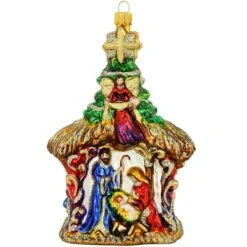 Nativity Glass Form Ornament