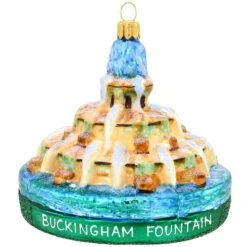 Chicago Buckingham Fountain Glass Ornament