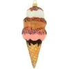 Neapolitan Ice Cream Cone Glass Ornament -Holiday Decoration Store 1212775 web 1.default