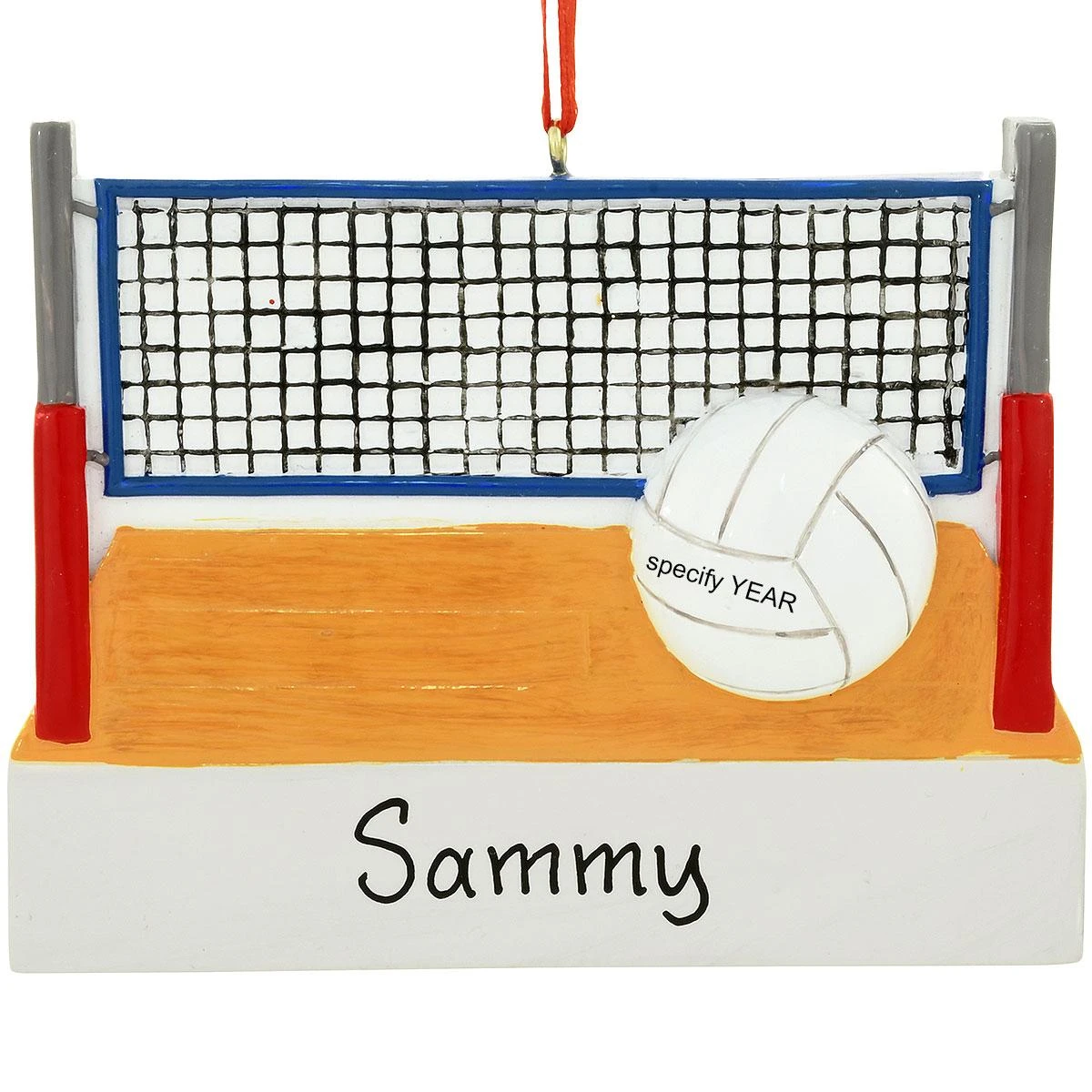 Personalized Volleyball And Court Resin Ornament 3 Personalized Volleyball And Court Resin Ornament