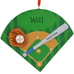 Personalized Baseball Field Resin Ornament