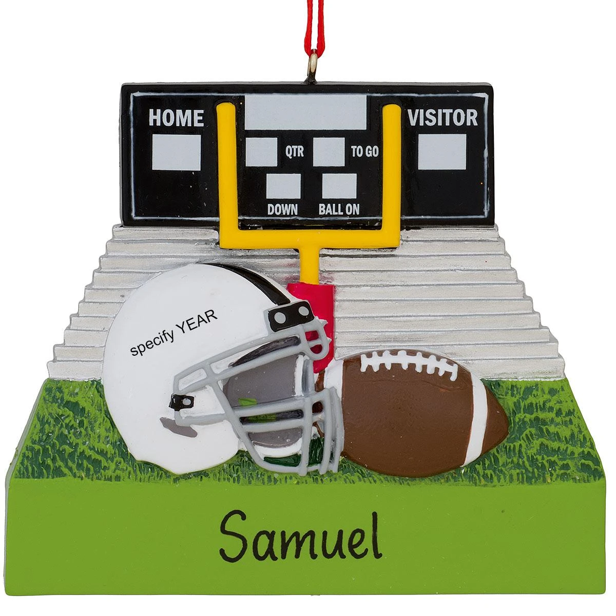 Personalized Football Field Resin Ornament 3 Personalized Football Field Resin Ornament