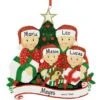 Personalized Family Of 4 Opening Presents Resin Ornament -Holiday Decoration Store 1212870 web 1.default