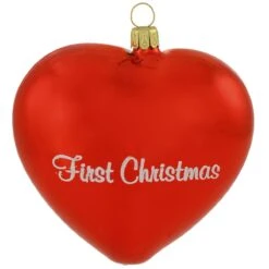 Personalized 1st Christmas Glass Heart Ornament -Holiday Decoration Store 1212885 web 2