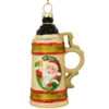 Beer Stein With Santa Glass Ornament