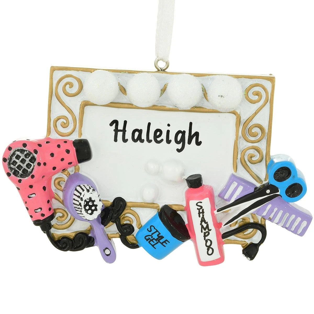 Personalized Hairstylist Mirror Resin Ornament 3 Personalized Hairstylist Mirror Resin Ornament