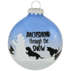 Dachshund Through Snow Sparkle Ornament