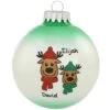 Personalized Reindeer Parent With 1 Kid Glass Ornament -Holiday Decoration Store 1213416 web 1.default