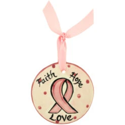 Breast Cancer Hope Ceramic Ornament