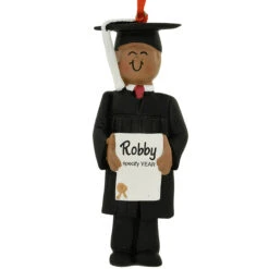 Personalized Graduate Ornament, African American Male