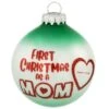 Personalized First Christmas As Mom 2 Tone Green And Opal Glass Ornament -Holiday Decoration Store 1213511 web 1.default