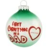 Personalized First Christmas As Dad 2 Tone Green And Opal Glass Ornament -Holiday Decoration Store 1213512 web 1.default