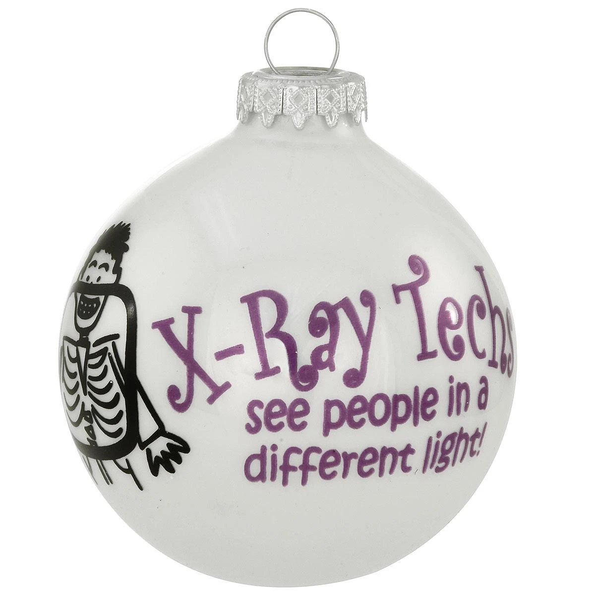 X-Ray Tech White Opal Glass Ornament 3 X-Ray Tech White Opal Glass Ornament