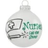 Nurses Call The Shots White Opal Glass Ornament -Holiday Decoration Store 1213528 web 1.default