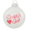 Daddy's Girl White Opal Glass Ornament
