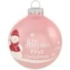 Personalized Baby's First Christmas Pink Opal Glass Ornament -Holiday Decoration Store 1213766 web 1.default