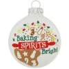 Baking Spirits Bright White Opal Glass Ornament