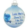 Personalized Baby's First Christmas Stats With Snowflakes Blue Glass Ornament -Holiday Decoration Store 1213770 web 1.default