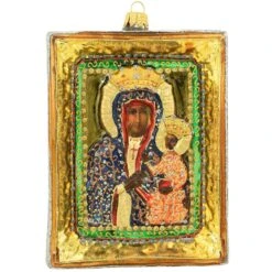 Our Lady Of Czestochowa Glass Ornament
