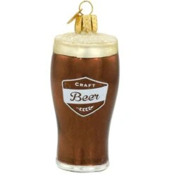 Glass Of Craft Beer Glass Ornament