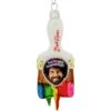 Bob Ross On Paint Brush Glass Ornament
