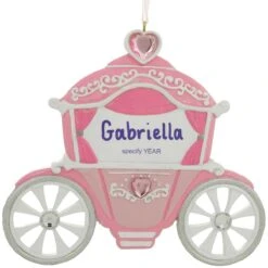 Personalized Royal Princess Carriage Resin Ornament