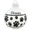 Personalized Black And White Paw Prints Glass Ornament 1 Personalized Black And White Paw Prints Glass Ornament -Holiday Decoration Store 1214943 web 1.default