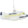 Personalized Airplane Shape Glass Ornament