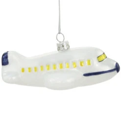 Personalized Airplane Shape Glass Ornament -Holiday Decoration Store 1215294 web 3