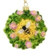 Bee Honeycomb With Clover Glass Ornament -Holiday Decoration Store 1215766 web 1.default