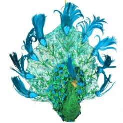 Peacock Glass And Resin Ornament