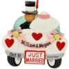 Personalized Just Married Couple In Car With Flowers Resin Ornament -Holiday Decoration Store 1216559 web 1.default